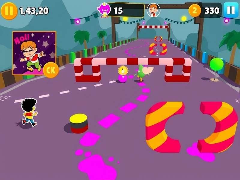 Holi Sprint Hero character selection screen