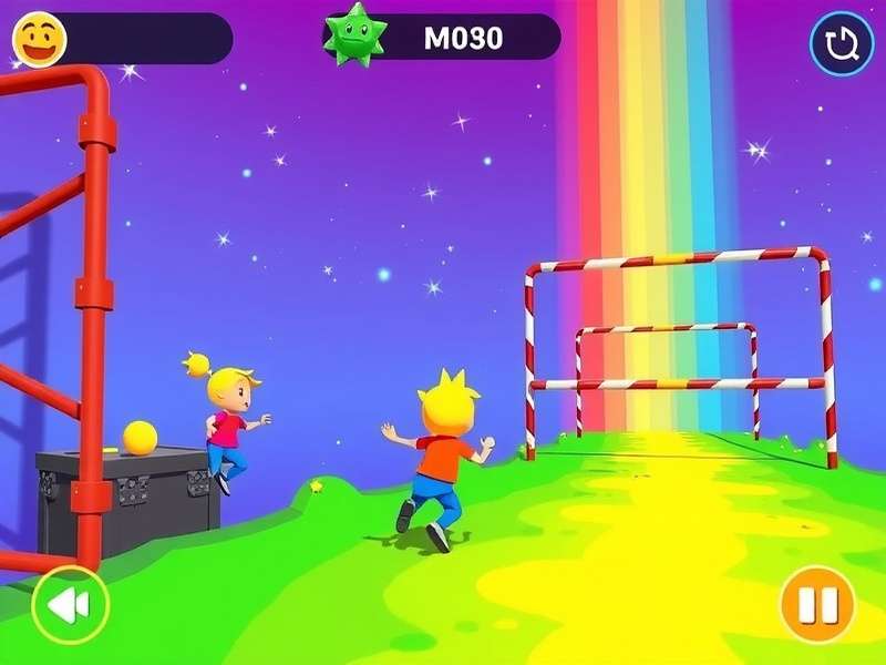Holi Sprint Hero gameplay screenshot showing colorful characters
